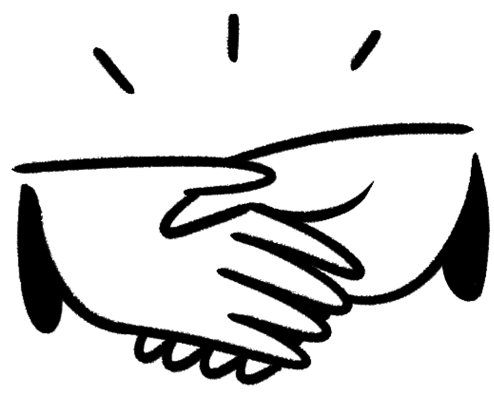 An illustration of a handshake